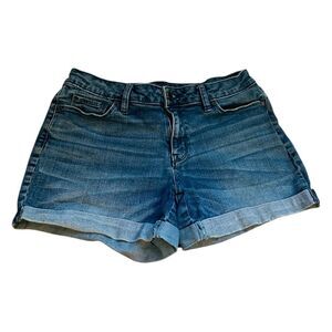 Vintage A.N.A Jean Shorts Size 6 Low Rise Cuffed Blue Y2K Mini grunge vsco jorts